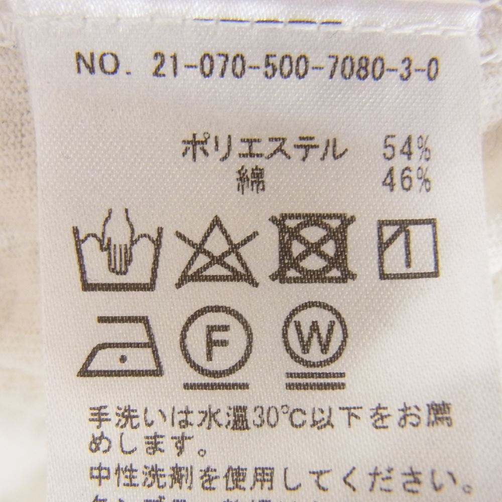 Deuxieme Classe ドゥーズィエムクラス 21-070-500-7080-3-0 袖プリント クルーネック 長袖 Tシャツ ホワイト系 サイズ表記無【中古】