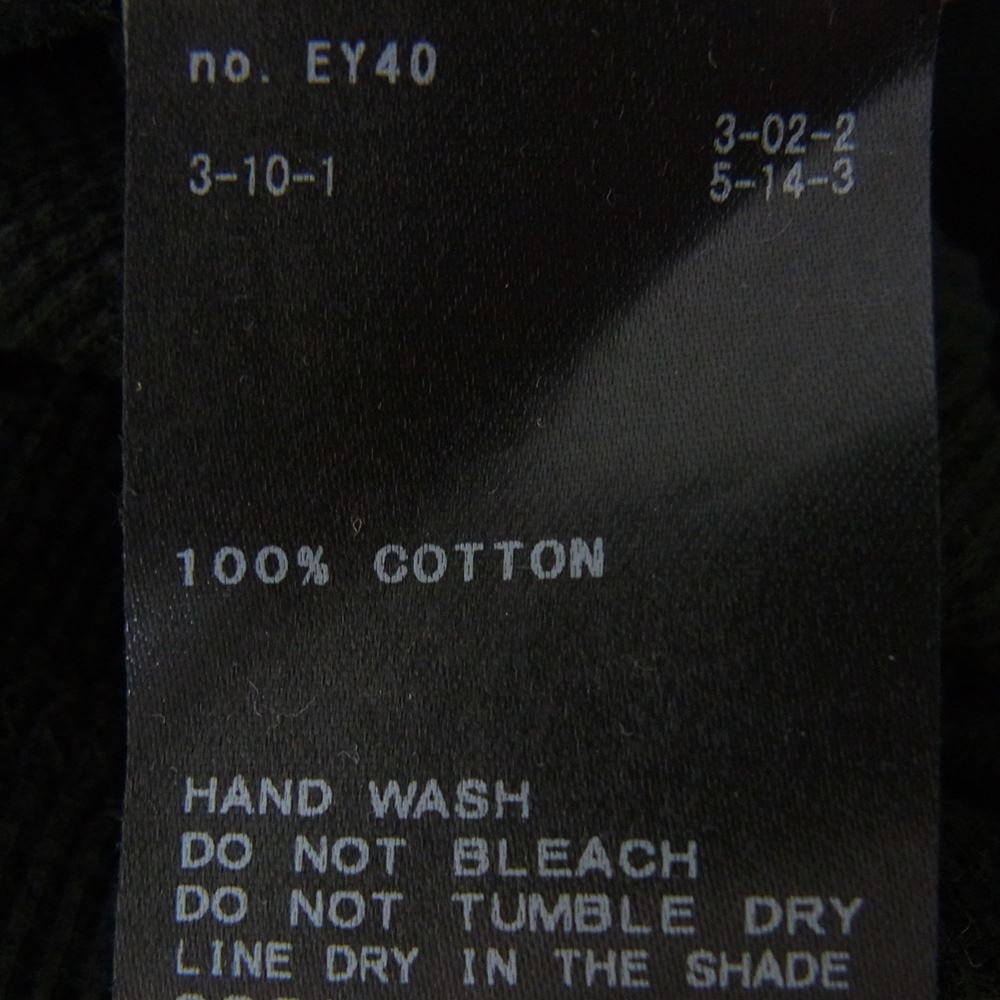 Deuxieme Classe ドゥーズィエムクラス 21-070-500-7101-3-0 クルーネック ワッフル 長袖 Tシャツ ブラック系 40【中古】