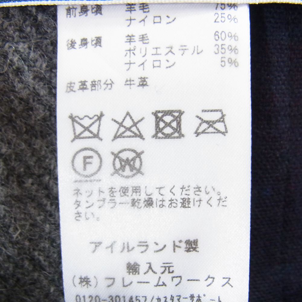 オニール 20-060-230-0006-3-0 アシンメトリー ウール プリーツ加工 ストライプ ロング ラップ スカート グレー系 US6【中古】
