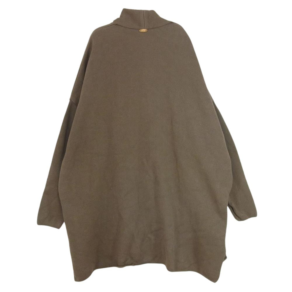 Deuxieme Classe ドゥーズィエムクラス 20-020-500-4070-1-0 MUSE ミューズ サイドスリット ボタンレス 厚手 コットン カーディガン カーキ系 サイズ表記無【中古】