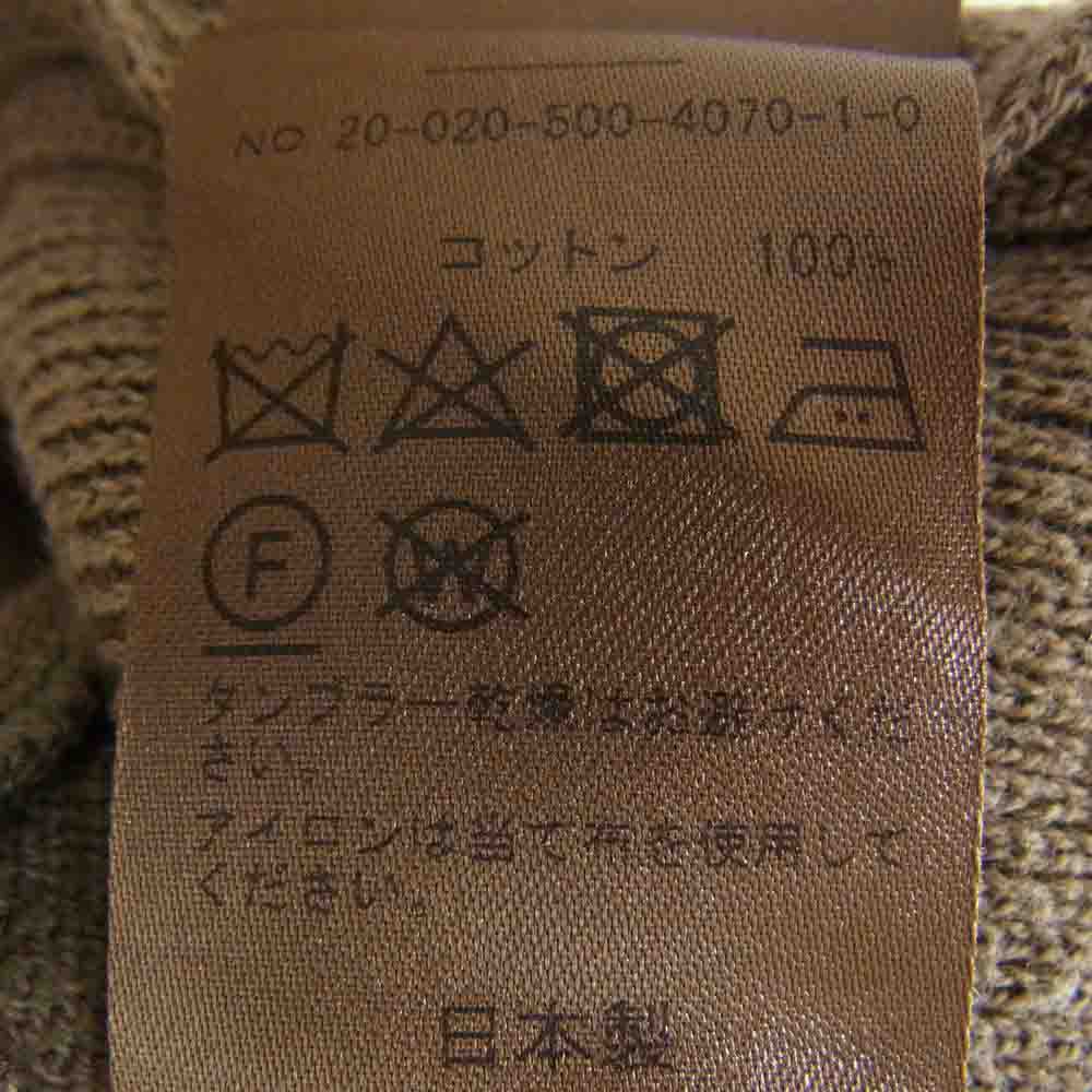 Deuxieme Classe ドゥーズィエムクラス 20-020-500-4070-1-0 MUSE ミューズ サイドスリット ボタンレス 厚手 コットン カーディガン カーキ系 サイズ表記無【中古】