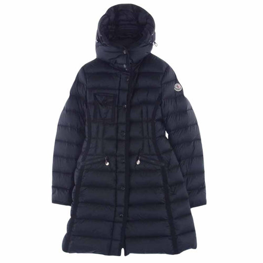 MONCLER モンクレール HERMINE エルミンヌ ロング ダウン ジャケット ブラック系 表記サイズ０【中古】