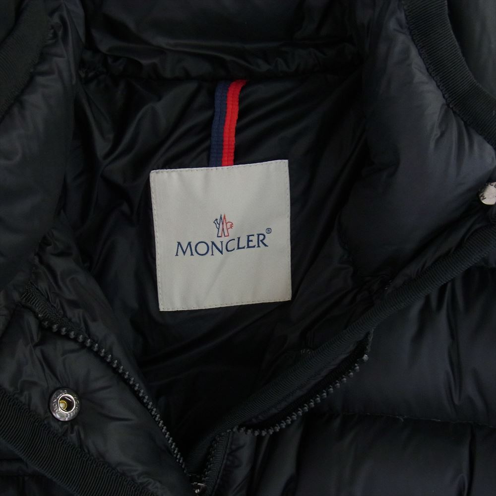 MONCLER モンクレール HERMINE エルミンヌ ロング ダウン ジャケット ブラック系 表記サイズ０【中古】