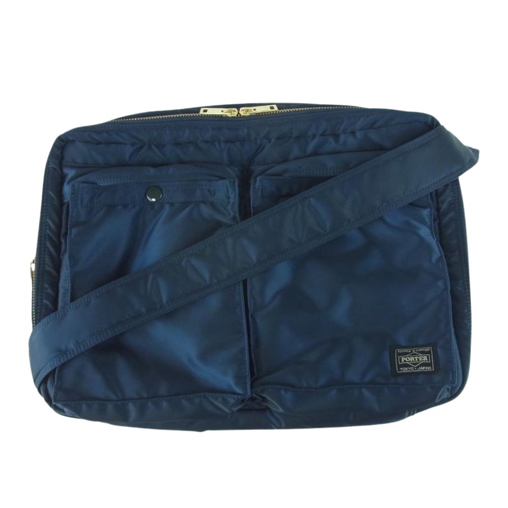 PORTER ポーター TANKER タンカー ショルダー バッグ ミニボストン ネイビー系【中古】