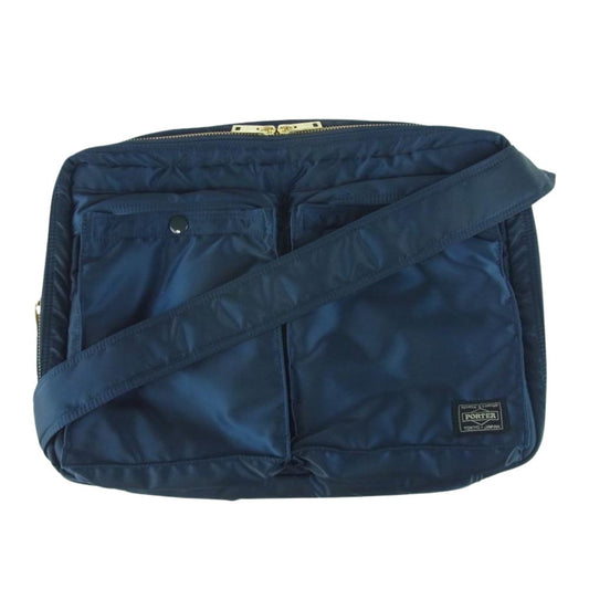 PORTER ポーター TANKER タンカー ショルダー バッグ ミニボストン ネイビー系【中古】
