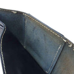 アンリークイール イタリア製 レザー ウォレット 二つ折り財布 ブラック系【中古】