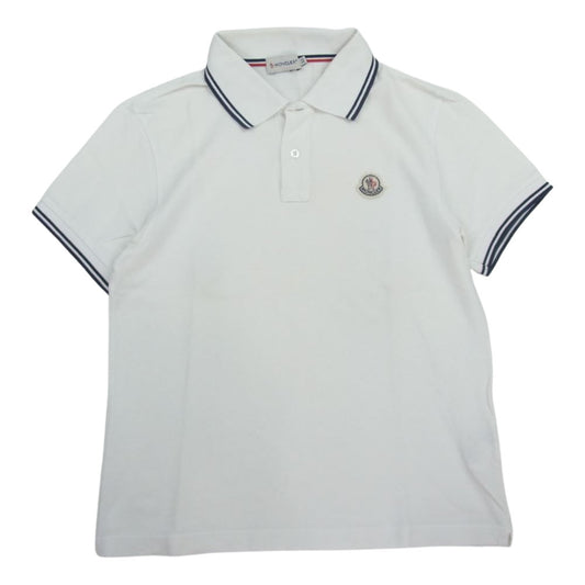 MONCLER モンクレール マグリア ポロシャツ 半袖 ロゴワッペン ホワイト系 XS【中古】