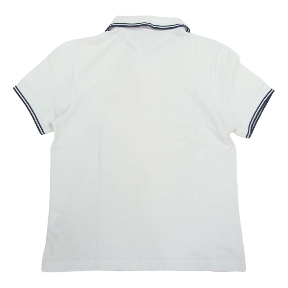 MONCLER モンクレール マグリア ポロシャツ 半袖 ロゴワッペン ホワイト系 XS【中古】
