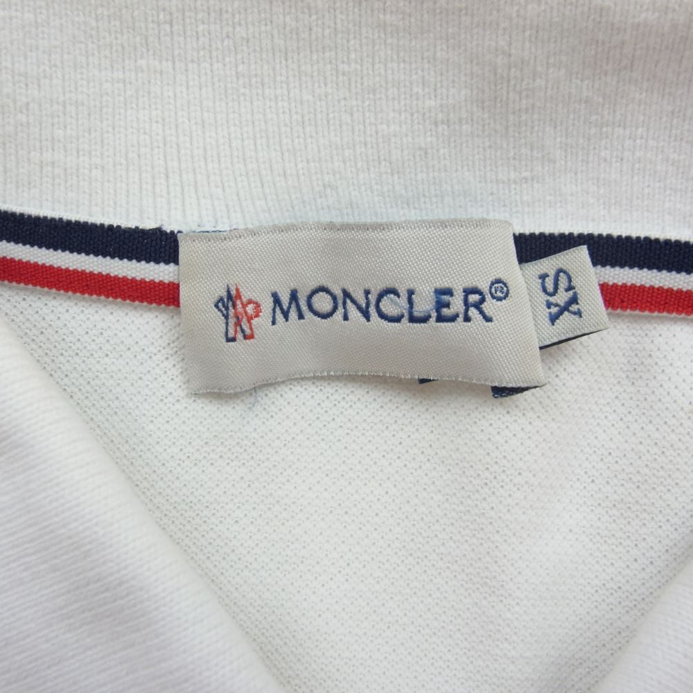 MONCLER モンクレール マグリア ポロシャツ 半袖 ロゴワッペン ホワイト系 XS【中古】