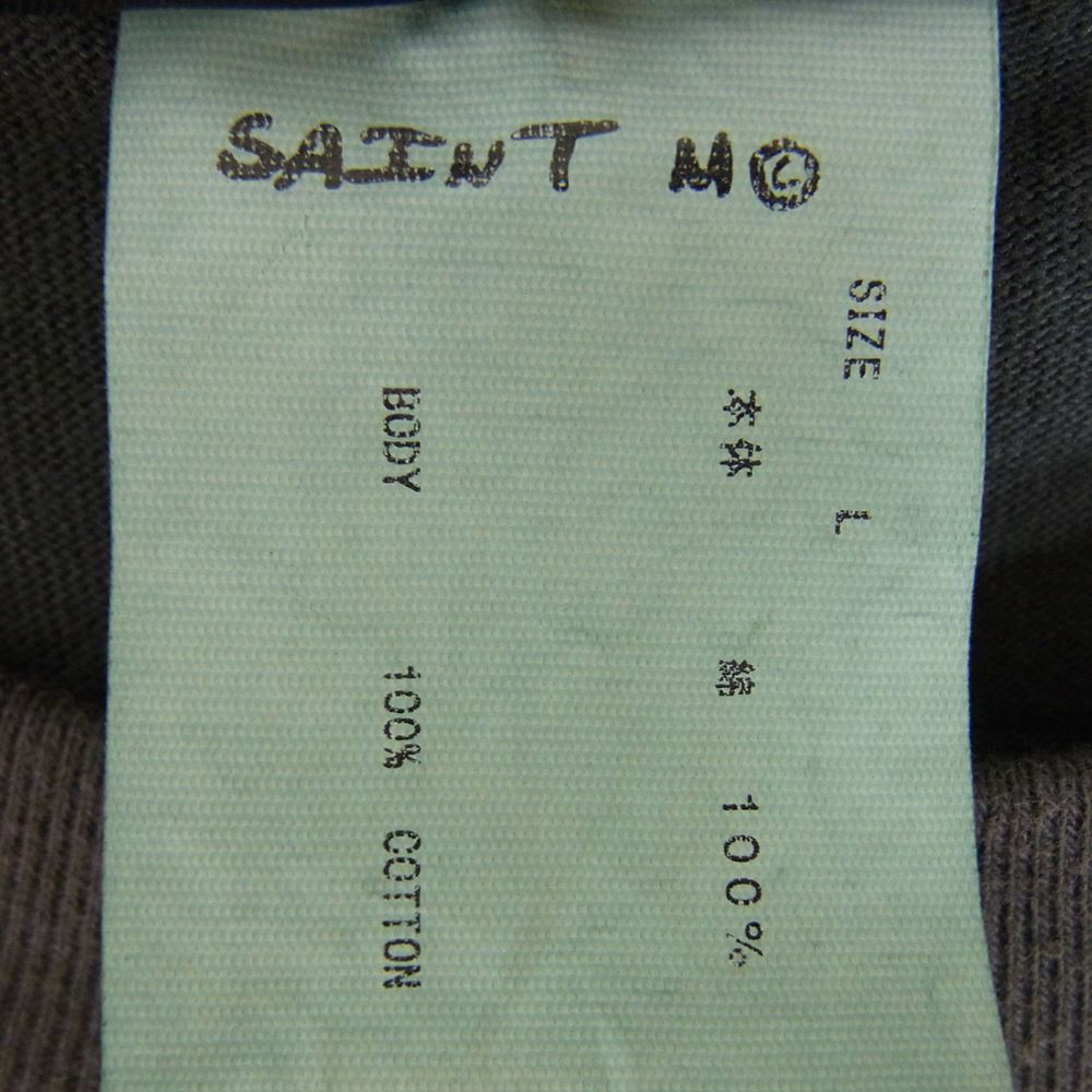 SAINT MICHAEL セントマイケル 23SS SM-S23-0000-008 MIGHTY DEVILS マイティー デビルズ ヴィンテージ加工 プリント 半袖 Tシャツ グレー系 L【極上美品】【中古】