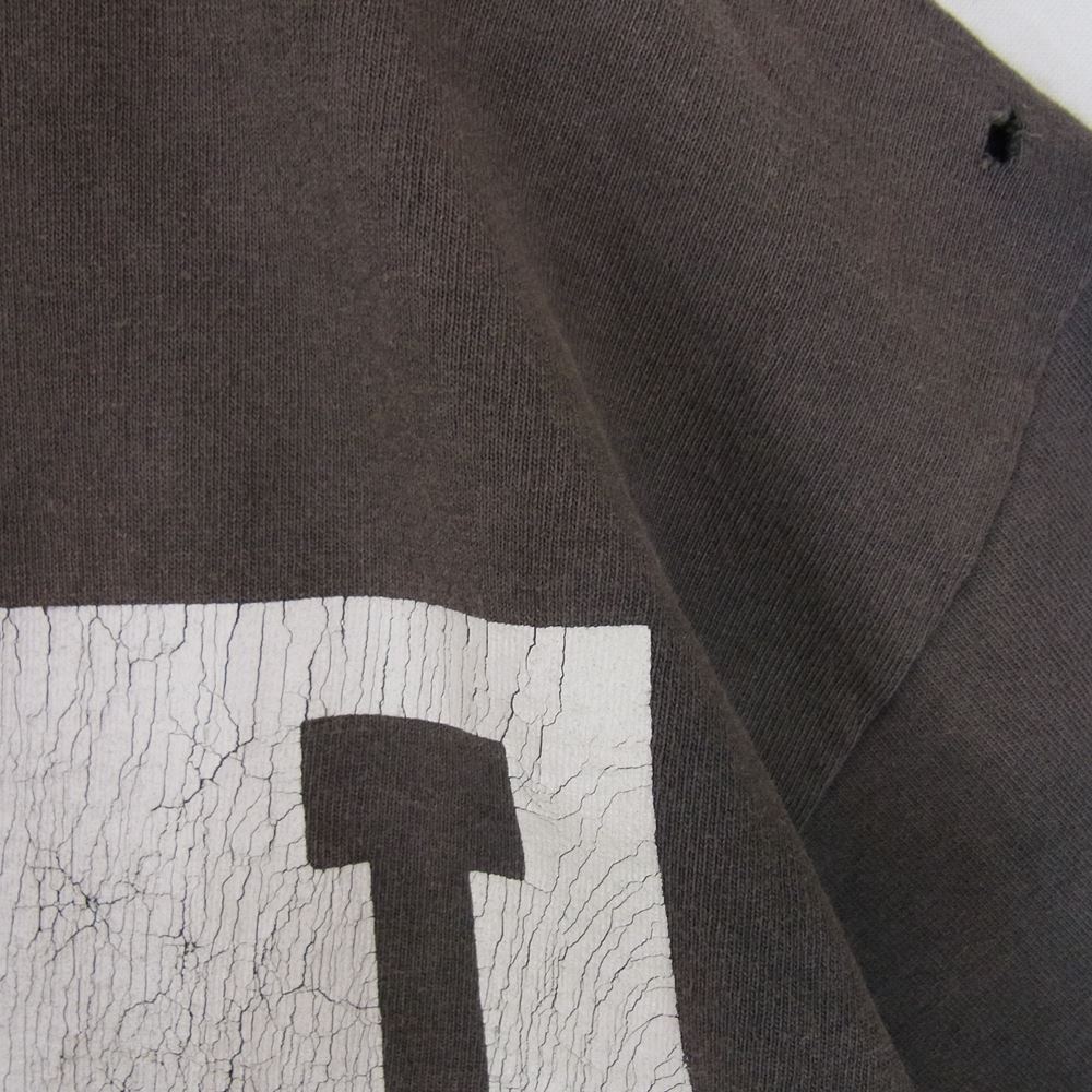 SAINT MICHAEL セントマイケル 23SS SM-S23-0000-008 MIGHTY DEVILS マイティー デビルズ ヴィンテージ加工 プリント 半袖 Tシャツ グレー系 L【極上美品】【中古】