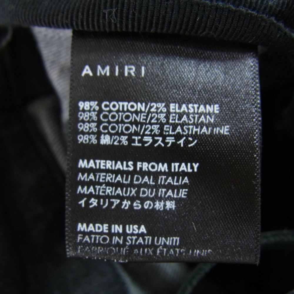 アミリ RN150712 クラッシュ ペイント ペンキ加工 スキニー デニム パンツ ブラック系 28【中古】