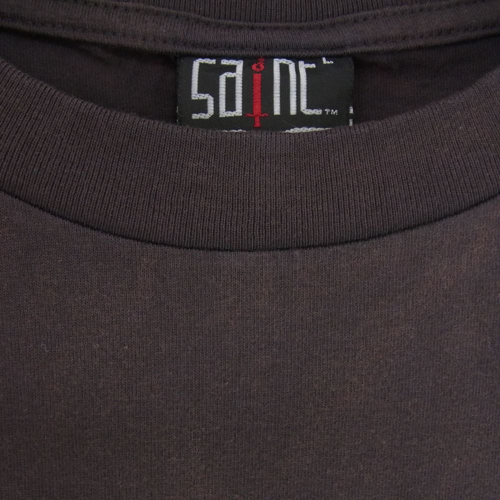 SAINT MICHAEL セントマイケル 21AW SM-A21-0000-072 Kaikai Kiki TM Mush Tee カイカイキキ 村上隆 マッシュ 半袖 Tシャツ チャコール系 L【極上美品】【中古】