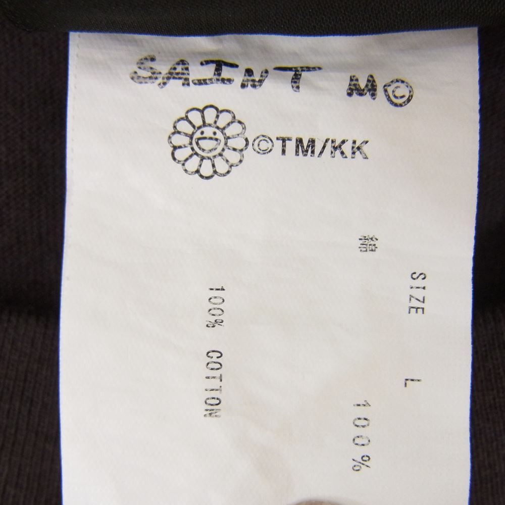 SAINT MICHAEL セントマイケル 21AW SM-A21-0000-072 Kaikai Kiki TM Mush Tee カイカイキキ 村上隆 マッシュ 半袖 Tシャツ チャコール系 L【極上美品】【中古】