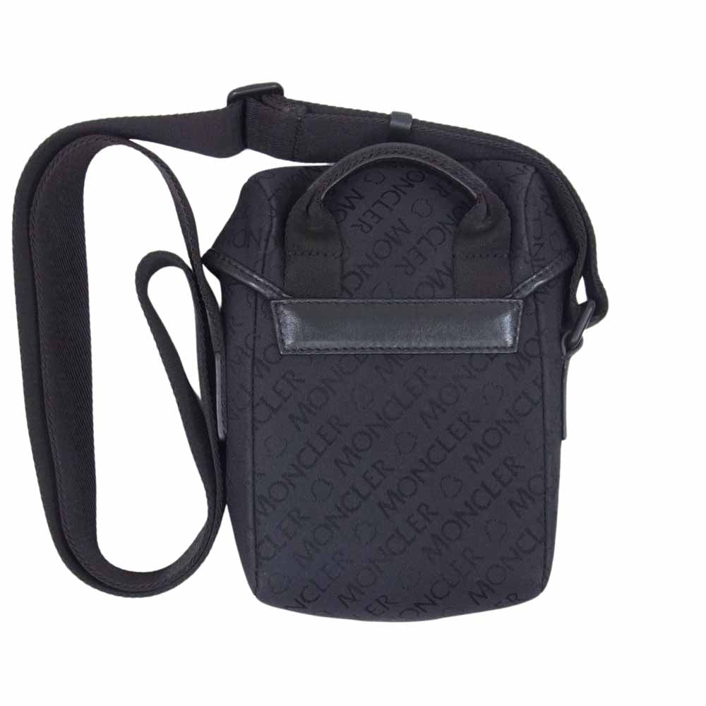 MONCLER モンクレール H209A6B00002 M2424 スプレッド クロスボディロゴ入り キャンバス フラップ ショルダーバッグ ブラック系【中古】