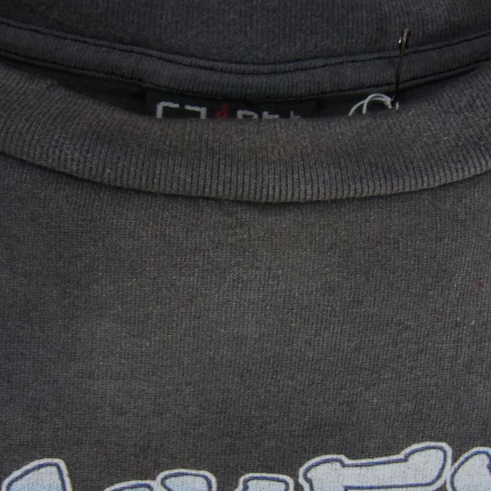 SAINT MICHAEL セントマイケル 23AW SM-A23-0000-C27 ONE PIECE SS Tee ワンピース ヴィンテージ加工 プリント 半袖 Tシャツ チャコール系 L【極上美品】【中古】