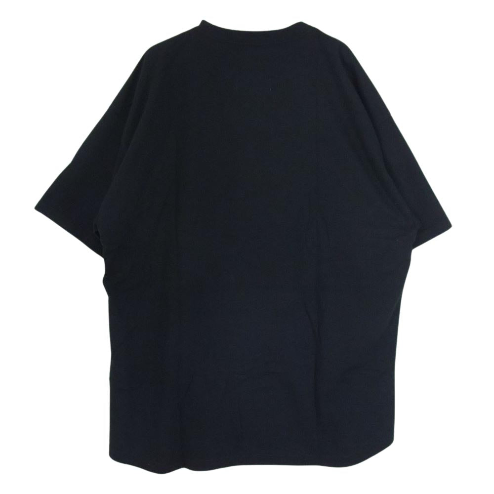 Yohji Yamamoto ヨウジヤマモト HZ-T94-281 × NEW ERA ニューエラ OVERSIZED PERFORMANCE TEE オーバーサイズド パフォーマンス ロゴ プリント Tシャツ ブラック ブラック系 4【美品】【中古】
