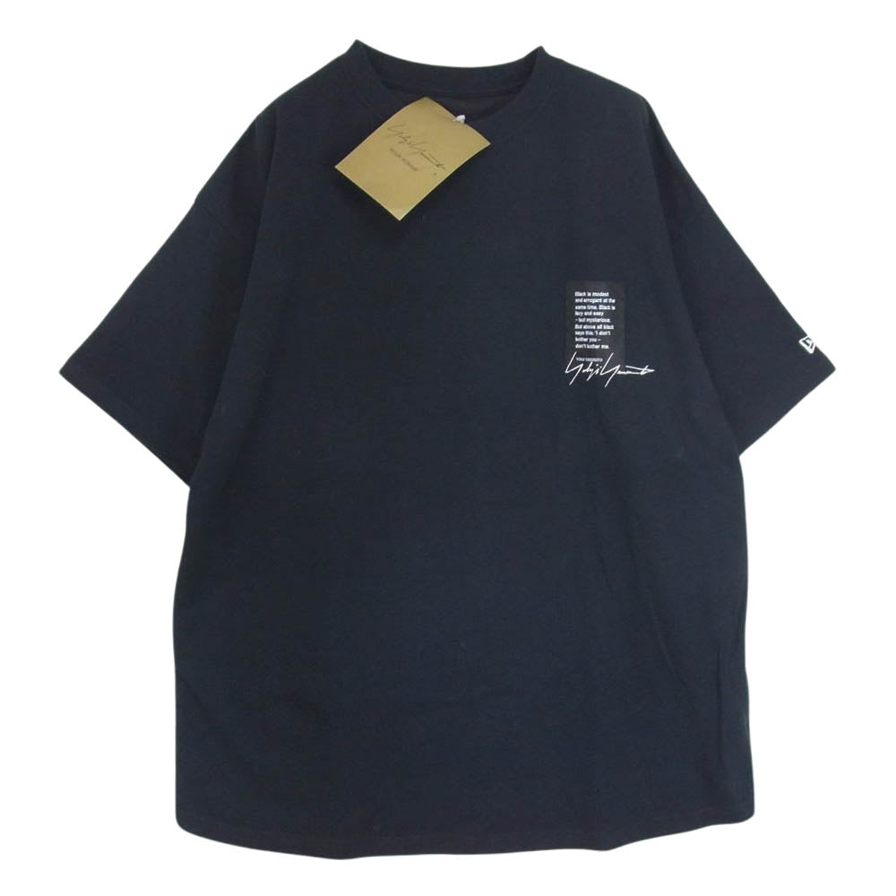 Yohji Yamamoto ヨウジヤマモト HZ-T93-280-1 × NEW ERA ニューエラ OVERSIZED PERFORMANCE TEE オーバーサイズド パフォーマンス ロゴパッチ Tシャツ ブラック ブラック系 4【美品】【中古】