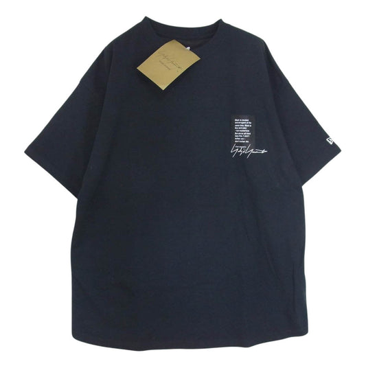 Yohji Yamamoto ヨウジヤマモト HZ-T93-280-1 × NEW ERA ニューエラ OVERSIZED PERFORMANCE TEE オーバーサイズド パフォーマンス ロゴパッチ Tシャツ ブラック ブラック系 4【美品】【中古】