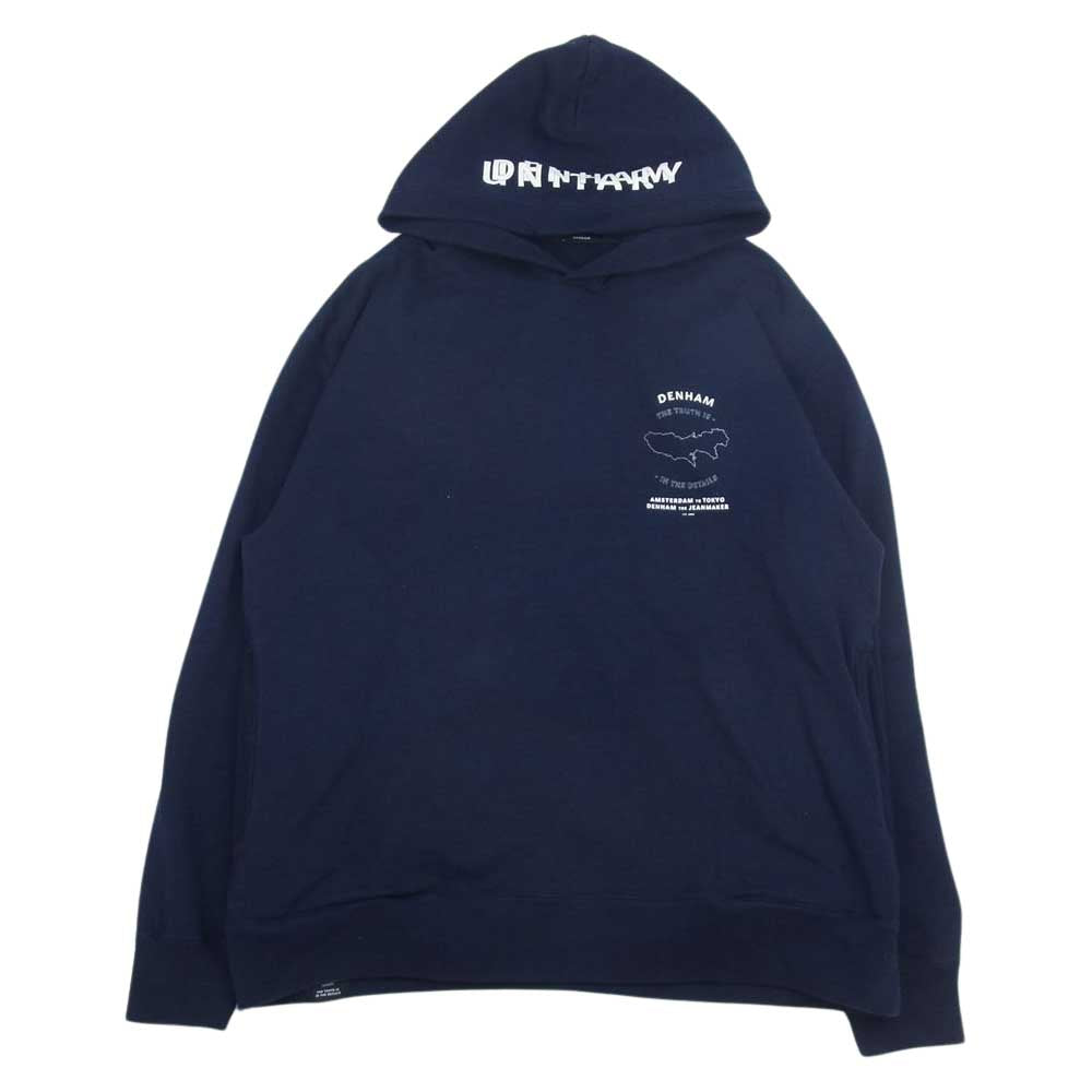 デンハム 27211-2-60002 プルオーバ― パーカー フーディー ネイビー系【中古】