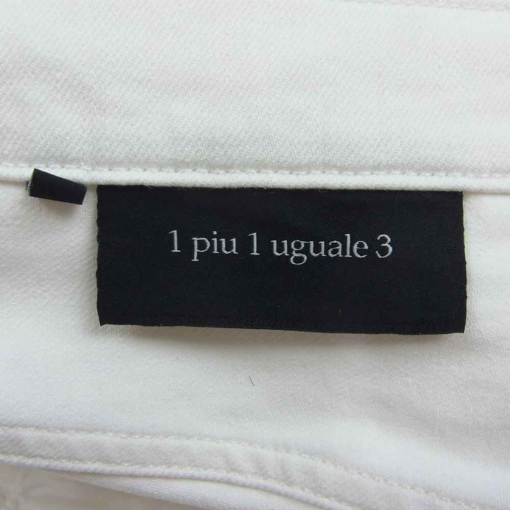 1piu1uguale3 ウノピュウノウグァーレトレ MRP078　 9TAPERED ストレッチ テーパード デニム パンツ ホワイト系 6【中古】