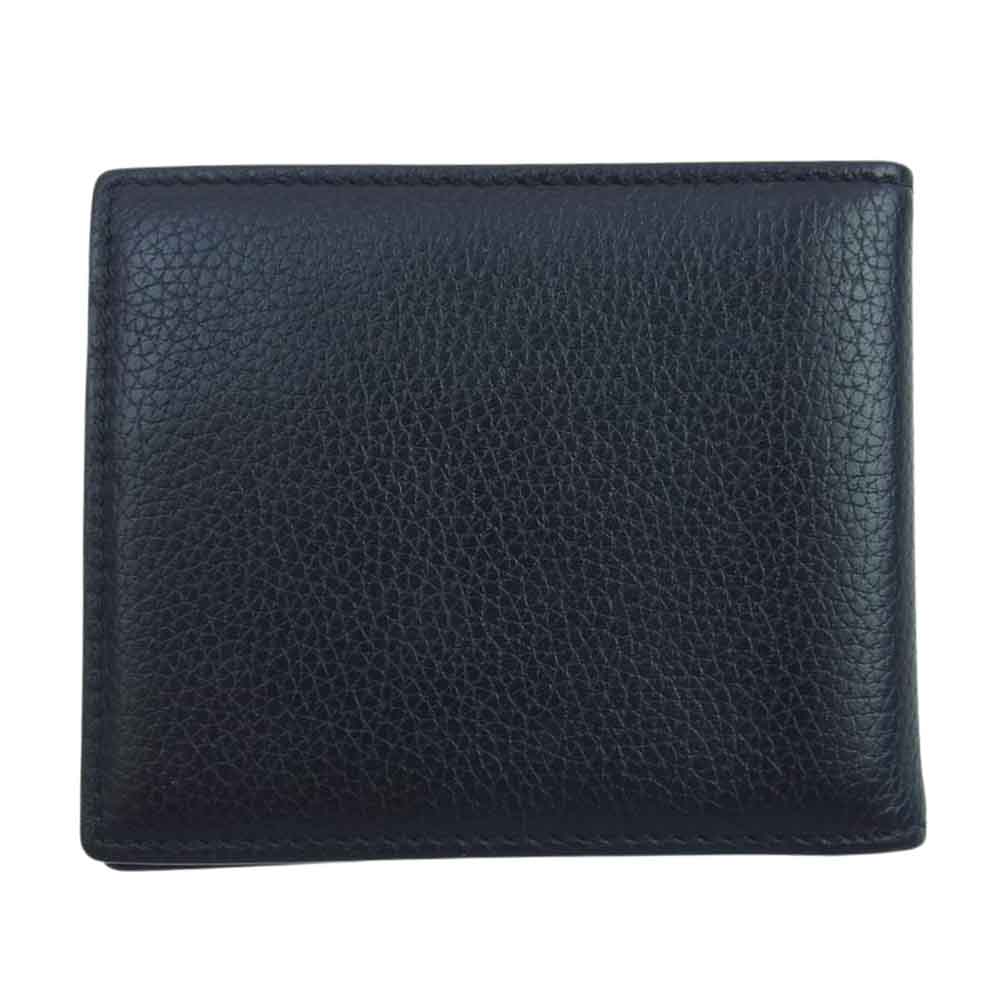 Alexander McQueen アレキサンダーマックイーン レザー カードケース マネークリップ 名刺入れ ロゴ ブラック系【中古】