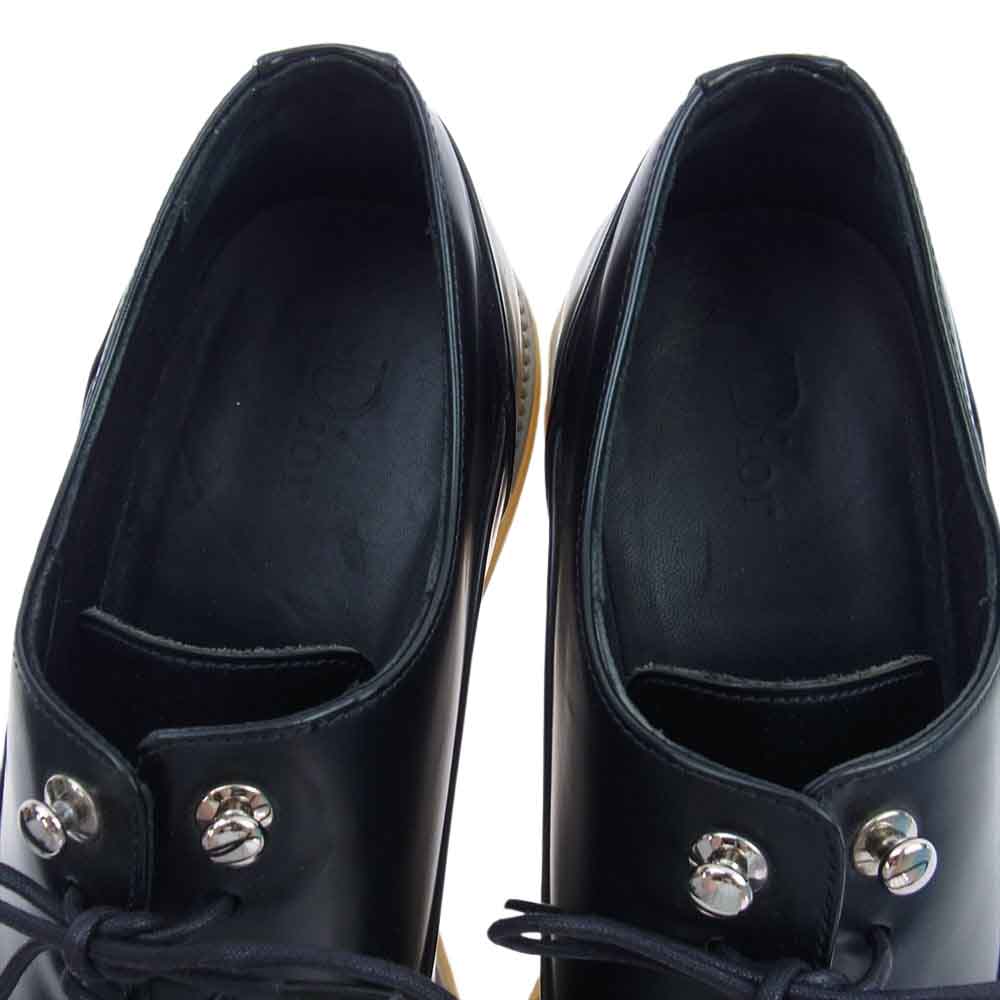 Dior ディオール 13HBM レースアップ ラバーソール クリアソール レザー シューズ  ブラック系 40【中古】