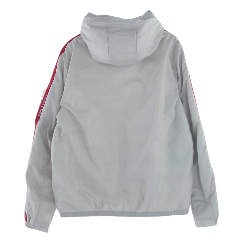 MONCLER モンクレール NECKER GIUBBOTTO 袖トリコロール フード フルジップ ダウンジャケット アイボリー系 3【中古】