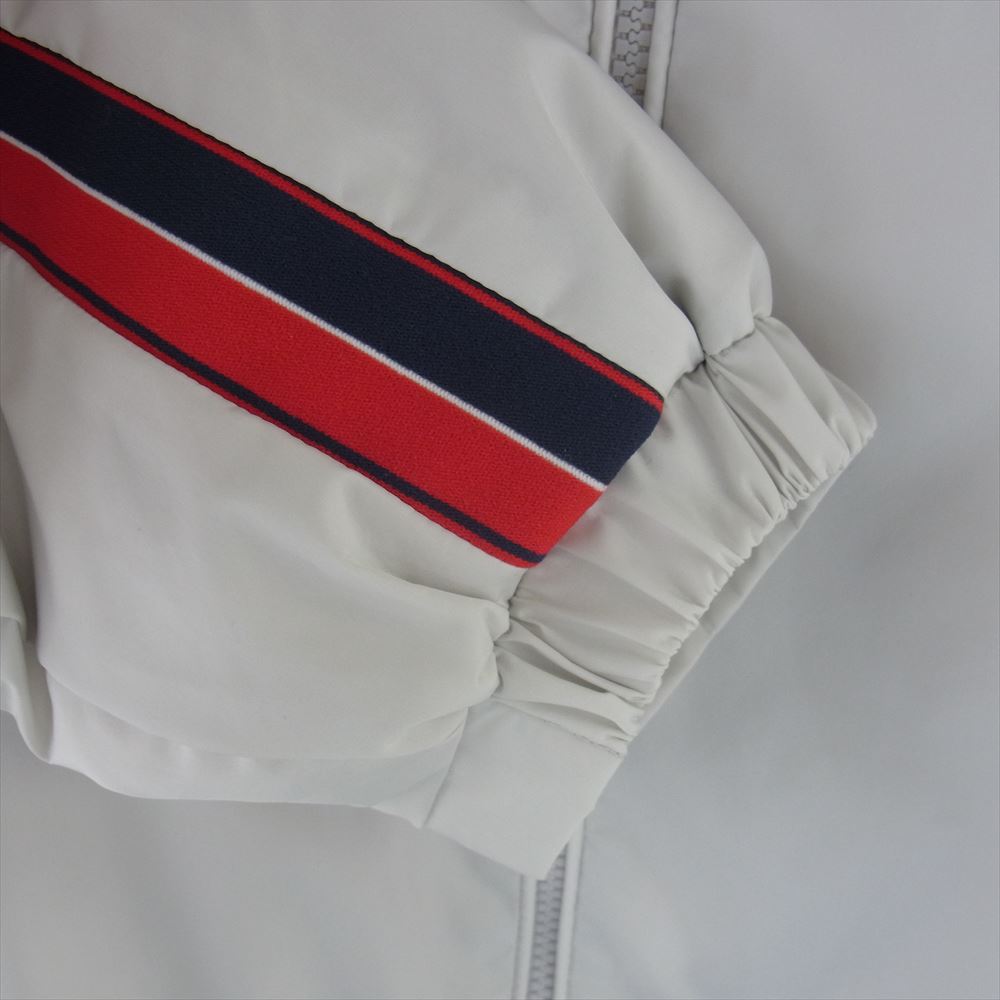 MONCLER モンクレール NECKER GIUBBOTTO 袖トリコロール フード フルジップ ダウンジャケット アイボリー系 3【中古】