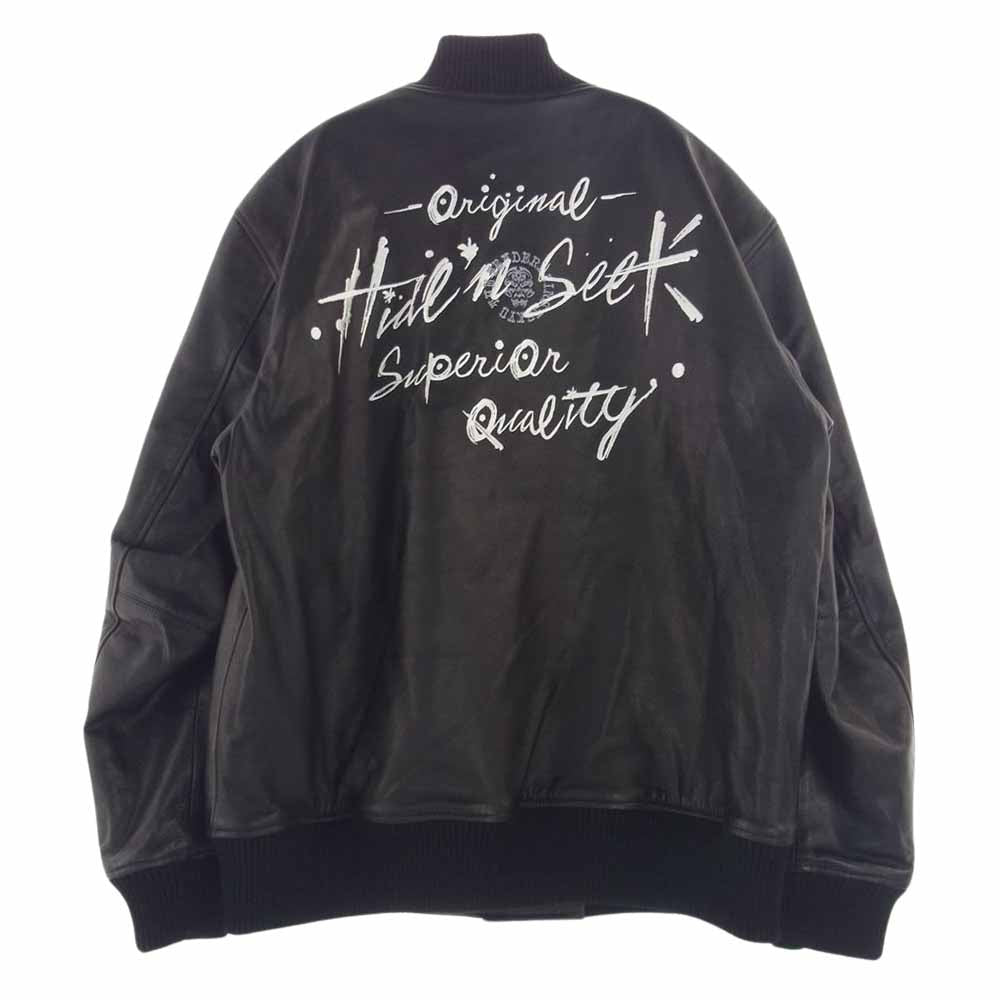 TENDERLOIN テンダーロイン THJ-110120 × HideandSeek ハイドアンドシーク LEATHER JKT ボルネオスカル オールレザー ジャケット スタジャン ブラック系 L【中古】