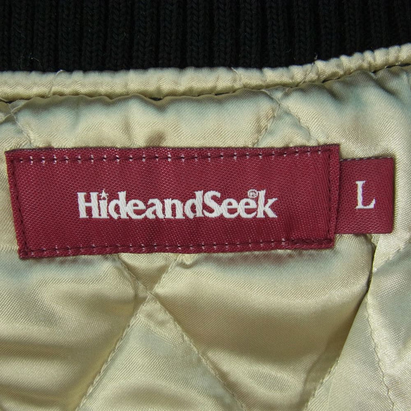 TENDERLOIN テンダーロイン THJ-110120 × HideandSeek ハイドアンドシーク LEATHER JKT ボルネオスカル オールレザー ジャケット スタジャン ブラック系 L【中古】