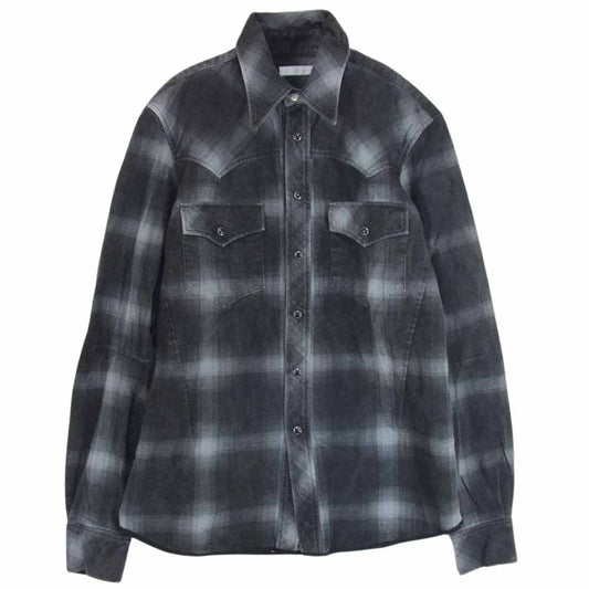 NUMBER(N)INE ナンバーナイン 02AW ジョージ期 宮下貴裕 本人期 オンブレ チェック ウエスタン シャツ  ブラウン系 3【中古】