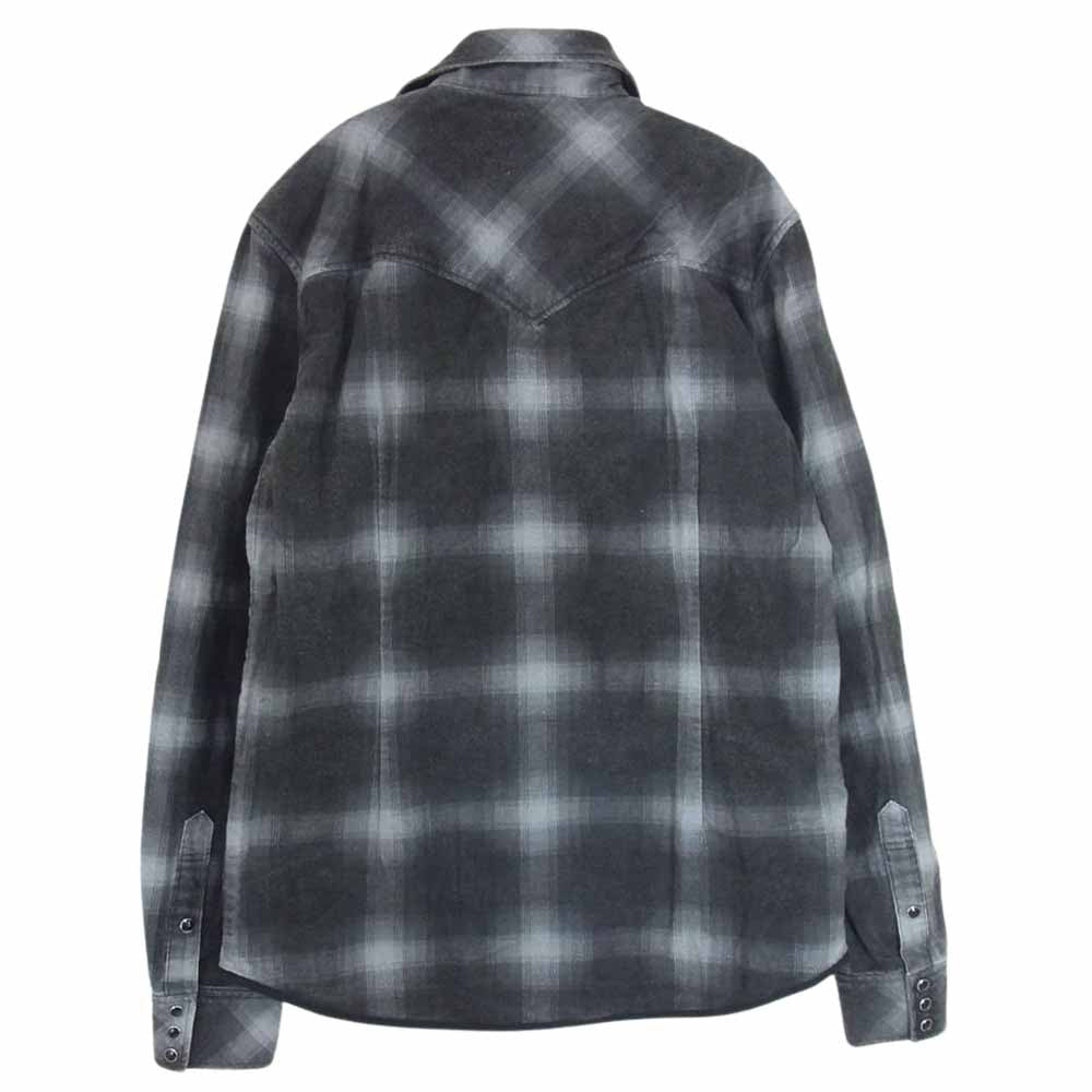 NUMBER(N)INE ナンバーナイン 02AW ジョージ期 宮下貴裕 本人期 オンブレ チェック ウエスタン シャツ  ブラウン系 3【中古】