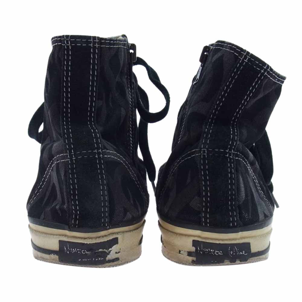 NUMBER(N)INE ナンバーナイン 04AW GIVE期 ギブ 宮下貴裕 本人期 ハートトライバル ハイカット スニーカー ブラック系 グレー系 8【中古】