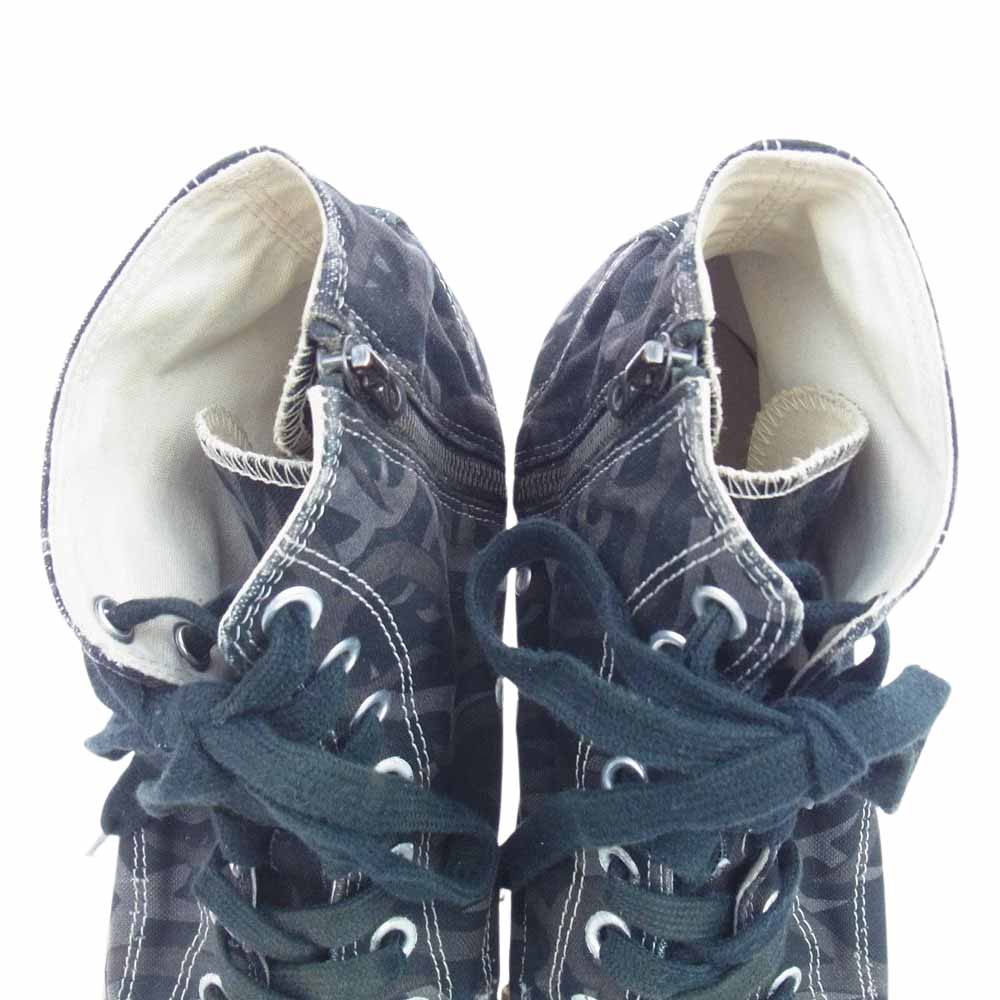 NUMBER(N)INE ナンバーナイン 04AW GIVE期 ギブ 宮下貴裕 本人期 ハートトライバル ハイカット スニーカー ブラック系 グレー系 8【中古】