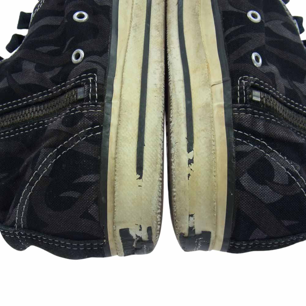 NUMBER(N)INE ナンバーナイン 04AW GIVE期 ギブ 宮下貴裕 本人期 ハートトライバル ハイカット スニーカー ブラック系 グレー系 8【中古】