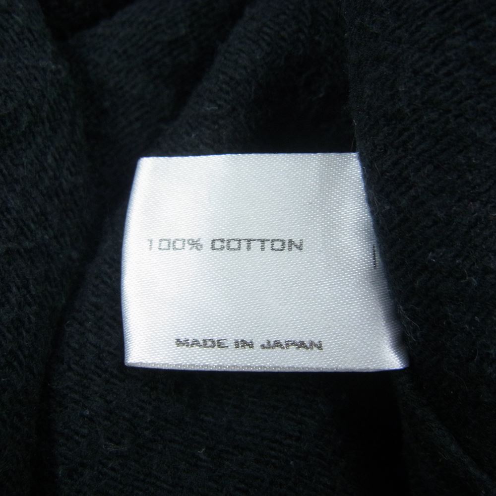 NUMBER(N)INE ナンバーナイン 05AW ハイストリート期 宮下貴裕 本人期 THS刺繍 ネップ加工 フランネル フード付き 長袖シャツ  ブラック系 3【中古】