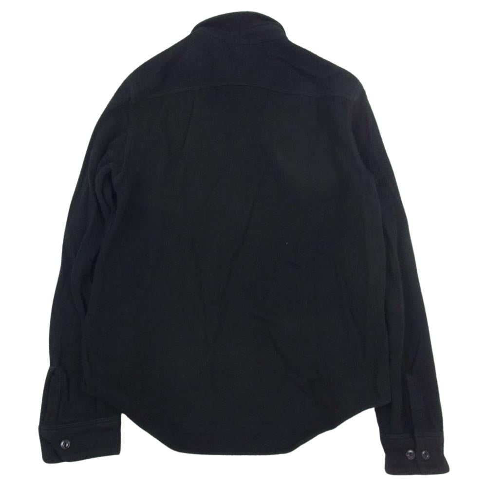 NUMBER(N)INE ナンバーナイン 05AW ハイストリート期 宮下貴裕 本人期 THS刺繍 ネップ加工 フランネル 長袖シャツ  ブラック系 3【中古】