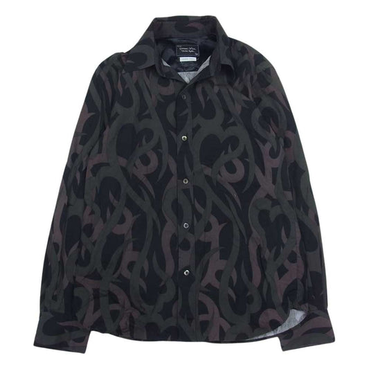 NUMBER(N)INE ナンバーナイン 04AW GIVE期 ギブ 宮下貴裕 本人期 ハートトライバル シャツ 長袖 ブラック系 3【中古】