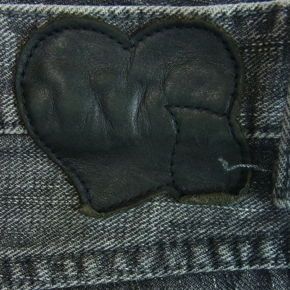 NUMBER(N)INE ナンバーナイン 03AW カート期 宮下貴裕 本人期 ダメージ加工 リペア グランジ デニム パンツ グレー系 3【中古】