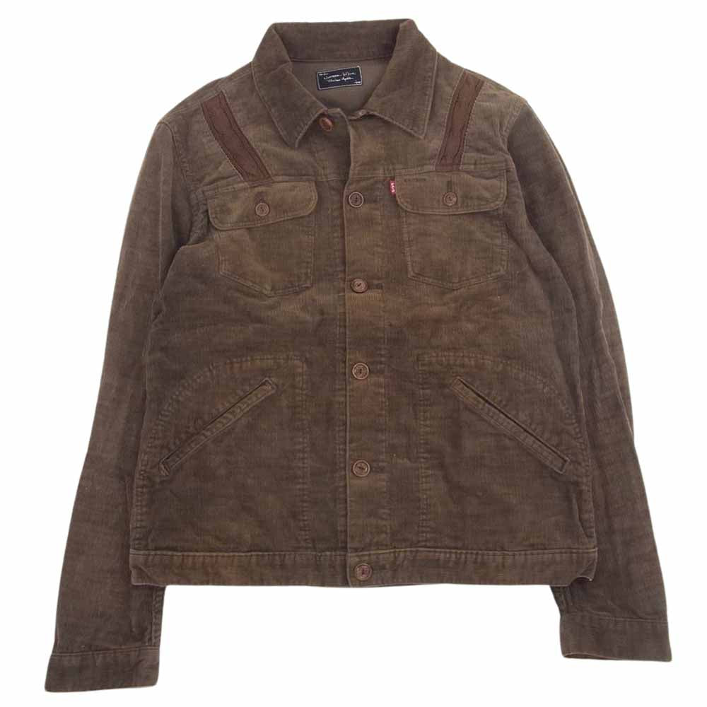 NUMBER(N)INE ナンバーナイン 03AW カート期 宮下貴裕 本人期 PAIN コーデュロイ ニット切替 ウッドボタン トラッカージャケット ブラウン系 3【中古】