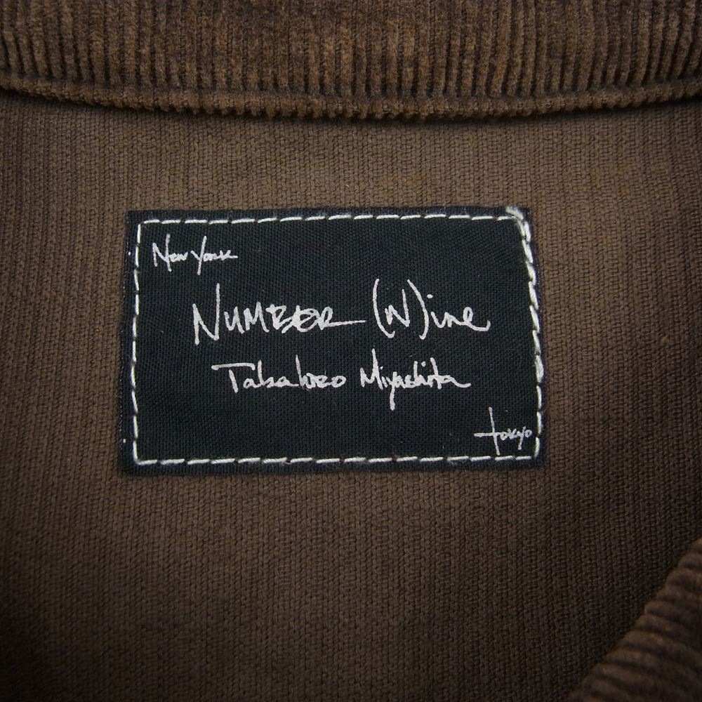 NUMBER(N)INE ナンバーナイン 03AW カート期 宮下貴裕 本人期 PAIN コーデュロイ ニット切替 ウッドボタン トラッカージャケット ブラウン系 3【中古】