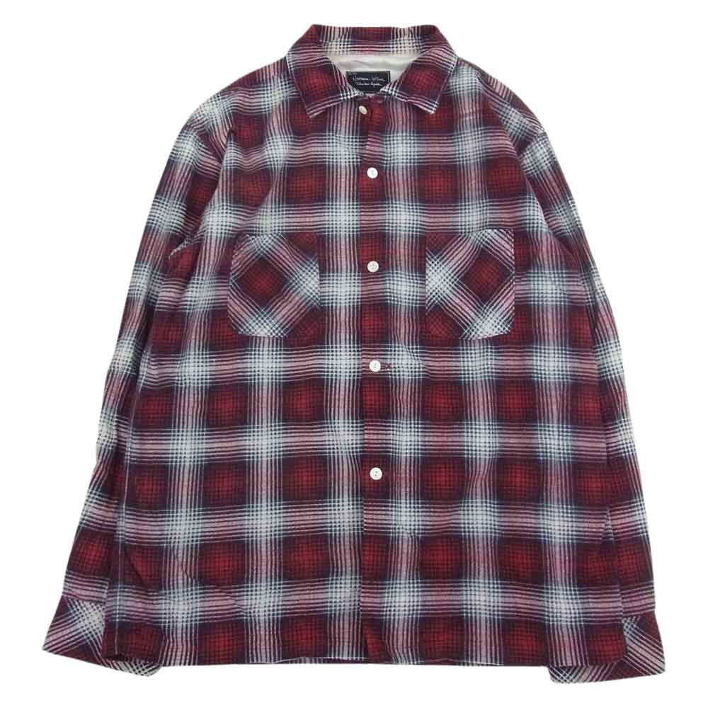 NUMBER(N)INE ナンバーナイン 03AW カート期 TOUCH ME I'M SICK～A NEW MORNING期 宮下貴裕 本人期 サイントチェック ネルシャツ 長袖 レッド系 3【中古】