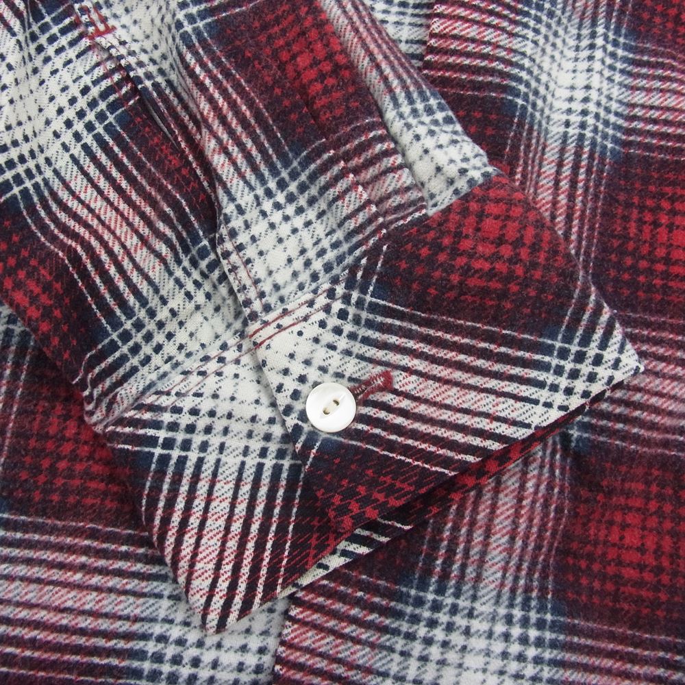 NUMBER(N)INE ナンバーナイン 03AW カート期 TOUCH ME I'M SICK～A NEW MORNING期 宮下貴裕 本人期 サイントチェック ネルシャツ 長袖 レッド系 3【中古】