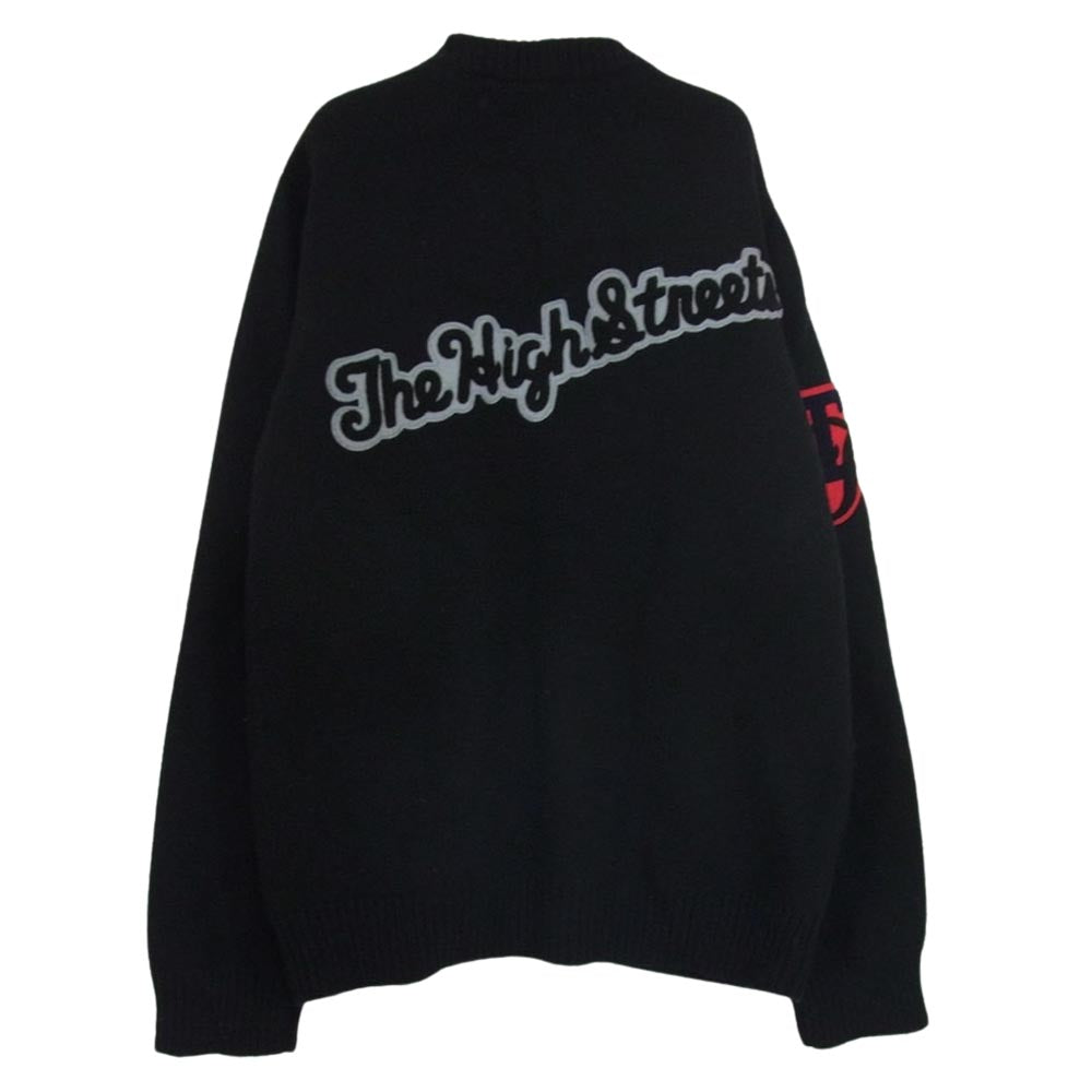 NUMBER(N)INE ナンバーナイン 05AW THS期 宮下貴裕 本人期 ハイスト ワッペン レタード カーディガン ブラック系 4【中古】