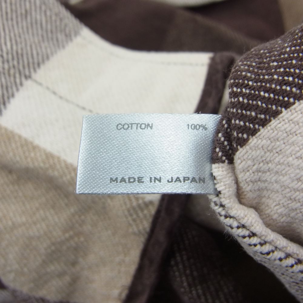 NUMBER(N)INE ナンバーナイン 02AW ジョージ期 宮下貴裕 本人期 ブロックチェック ネルシャツ 長袖 ブラウン系 ベージュ系 3【中古】