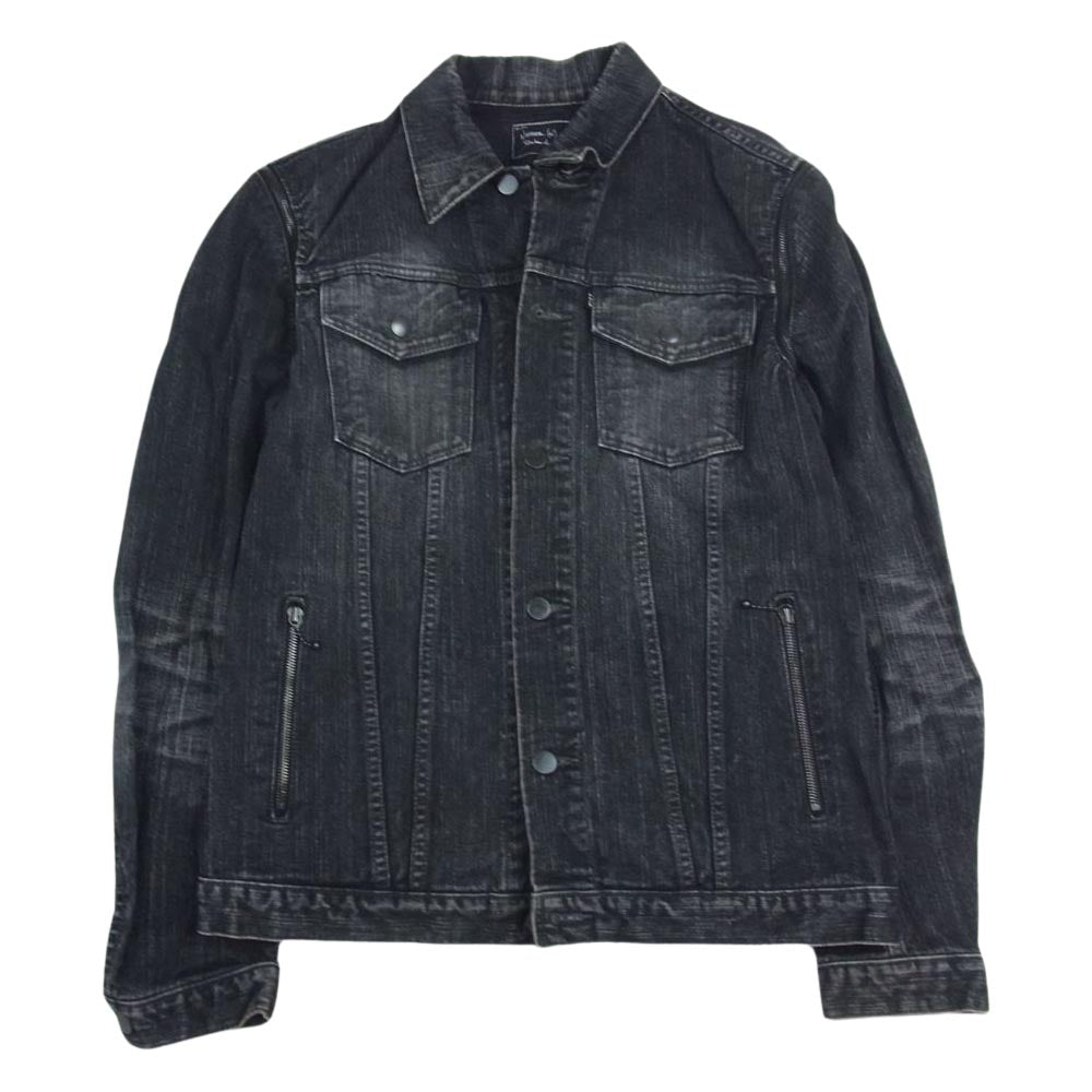 NUMBER(N)INE ナンバーナイン 04SS S04-NJ038 DREAM BABY DREAM期 宮下貴裕 本人期 袖着脱可能 アームホールファスナー 2WAY デニムジャケット デニムベスト ブラック系 3【中古】