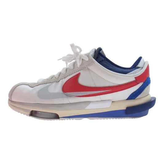NIKE ナイキ DQ0581-100 × sacai サカイ Zoom Cortez White and University Red ズーム コルテッツ ホワイト アンド ユニバーシティレッド スニーカー マルチカラー系 29.5cm【中古】