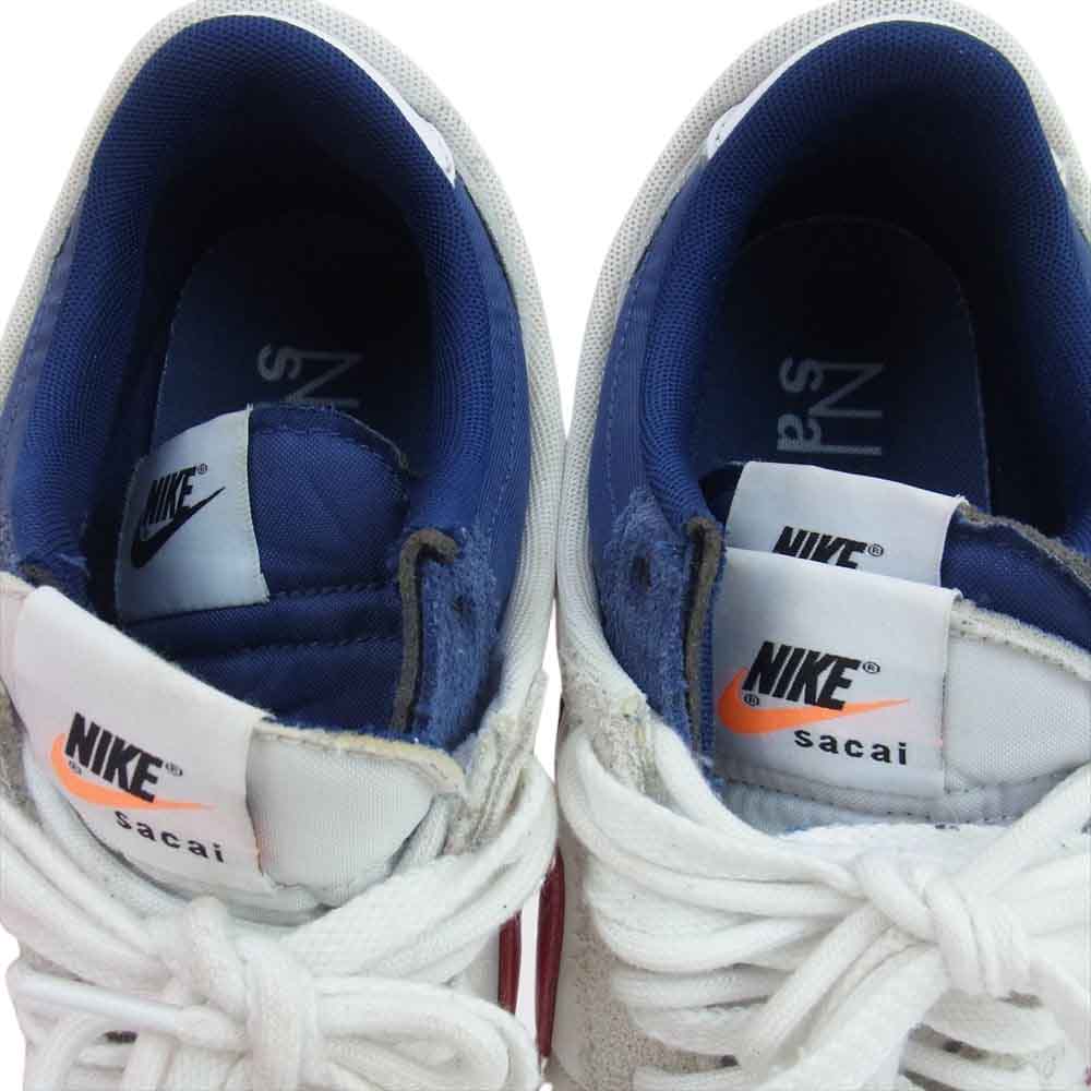 NIKE ナイキ DQ0581-100 × sacai サカイ Zoom Cortez White and University Red ズーム コルテッツ ホワイト アンド ユニバーシティレッド スニーカー マルチカラー系 29.5cm【中古】