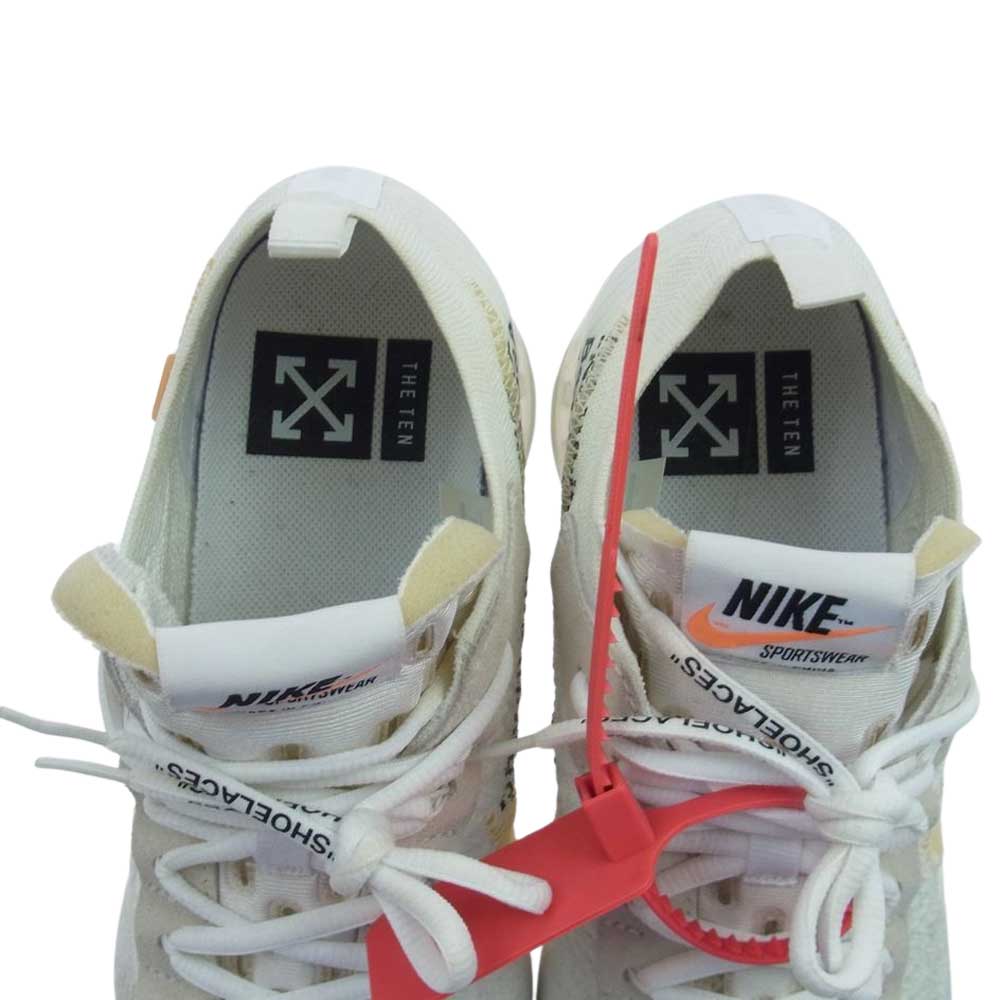 NIKE ナイキ AA3831-100 × OFF-WHITE オフホワイト AIR VAPORMAX WHITE  エアヴェイパーマックス FLYKNIT  フライニット THE TEN 10 ザテン スニーカー オフホワイト系 27.5cm【中古】